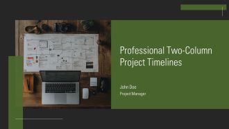 Professional Two Column Project Timelines PPT Template AT
