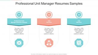 Professional Unit Manager Resumes Samples In Powerpoint And Google Slides Cpb