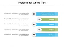 Professional writing tips ppt powerpoint presentation inspiration formats cpb