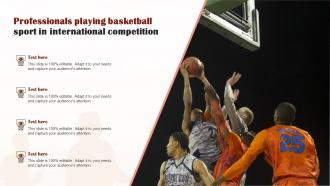 Professionals Playing Basketball Sport In International Competition