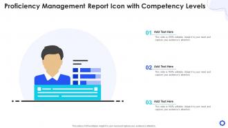 Proficiency management report icon with competency levels