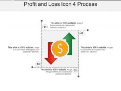 Profit And Loss Icon 4 Process Ppt Sample Download