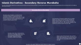 Profit And Loss Sharing Finance Islamic Derivatives Secondary Reverse Murabaha Fin SS V