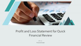 Profit And Loss Statement For Quick Financial Review PPT Mockup AT