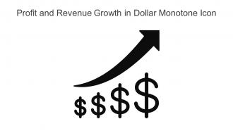 Profit And Revenue Growth In Dollar Monotone Icon In Powerpoint Pptx Png And Editable Eps Format