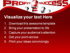 Profit and success global business powerpoint templates and powerpoint backgrounds 0911