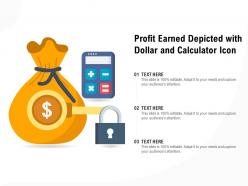 Profit earned depicted with dollar and calculator icon