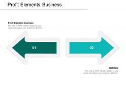Profit elements business ppt powerpoint presentation infographic template format cpb