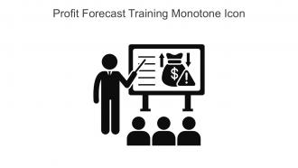 Profit Forecast Training Monotone Icon In Powerpoint Pptx Png And Editable Eps Format