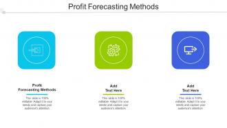 Profit Forecasting Methods Ppt Powerpoint Presentation Gallery Diagrams Cpb
