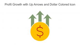 Profit Growth With Up Arrows And Dollar Colored Icon In Powerpoint Pptx Png And Editable Eps Format