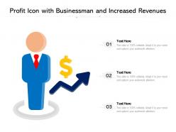 Profit icon with businessman and increased revenues