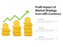 Profit impact of market strategy icon with currency