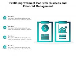 Profit improvement icon with business and financial management