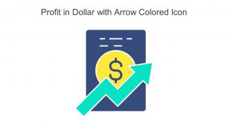 Profit In Dollar With Arrow Colored Icon In Powerpoint Pptx Png And Editable Eps Format