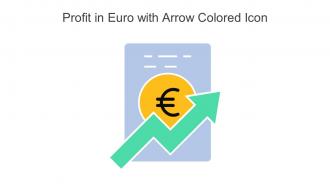 Profit In Euro With Arrow Colored Icon In Powerpoint Pptx Png And Editable Eps Format