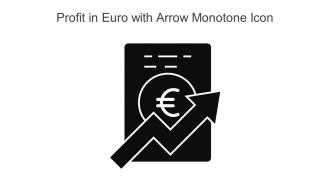 Profit In Euro With Arrow Monotone Icon In Powerpoint Pptx Png And Editable Eps Format
