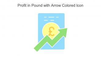 Profit In Pound With Arrow Colored Icon In Powerpoint Pptx Png And Editable Eps Format