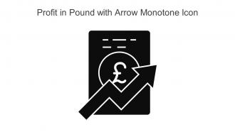 Profit In Pound With Arrow Monotone Icon In Powerpoint Pptx Png And Editable Eps Format