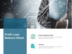 Profit loss balance sheet ppt powerpoint presentation infographic template slide download cpb