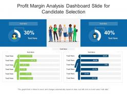 Profit margin analysis dashboard snapshot slide for candidate selection powerpoint template
