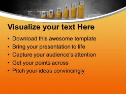 Profit on stack of gold coins success graph powerpoint templates ppt themes and graphics 0213