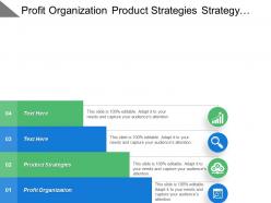 Profit organization product strategies strategy position financial forecasting cpb