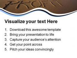 Profit over beach powerpoint templates and powerpoint backgrounds 0811