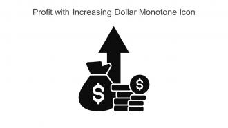 Profit With Increasing Dollar Monotone Icon In Powerpoint Pptx Png And Editable Eps Format