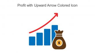 Profit With Upward Arrow Colored Icon In Powerpoint Pptx Png And Editable Eps Format