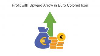 Profit With Upward Arrow In Euro Colored Icon In Powerpoint Pptx Png And Editable Eps Format