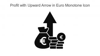 Profit With Upward Arrow In Euro Monotone Icon In Powerpoint Pptx Png And Editable Eps Format