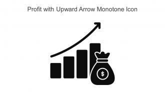 Profit With Upward Arrow Monotone Icon In Powerpoint Pptx Png And Editable Eps Format