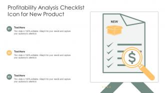 Profitability Analysis Checklist Icon For New Product