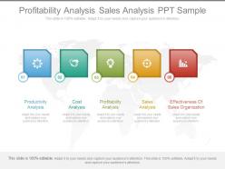 Profitability Analysis Sales Analysis Ppt Sample
