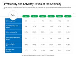 Profitability and solvency ratios of the company equity ratio ppt grid