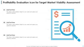 Profitability Evaluation Icon For Target Market Viability Assessment