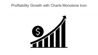 Profitability Growth With Charts Monotone Icon In Powerpoint Pptx Png And Editable Eps Format