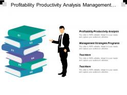 Profitability productivity analysis management strategies programs typical marketing