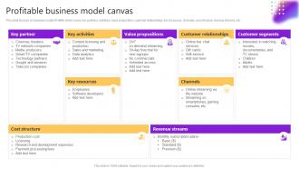 Profitable Business Model Canvas Video Streaming Platform Company Profile Cp Cd V
