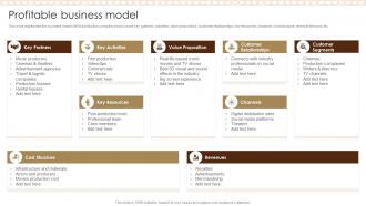 Profitable Business Model Film Studio Company Profile Ppt Summary