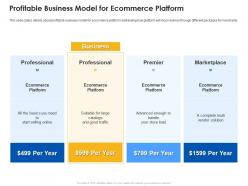 Profitable business model for ecommerce platform ecommerce platform ppt diagrams