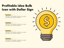 Profitable idea bulb icon with dollar sign