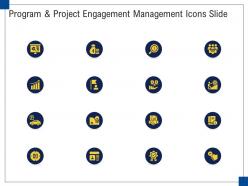 Program and project engagement management icons slide ppt graphics