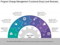 Program change management functional group level business structure