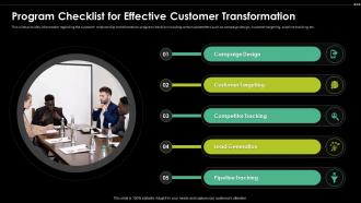 Program Checklist For Effective Customer Transformation Digital Transformation Driving Customer