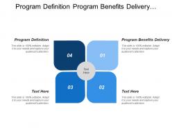Program definition program benefits delivery benefits identification benefits delivery