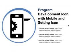Program development icon with mobile and setting icon