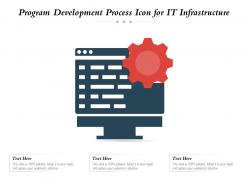 Program development process icon for it infrastructure