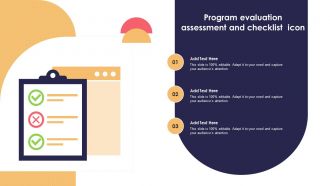 Program Evaluation Assessment And Checklist Icon